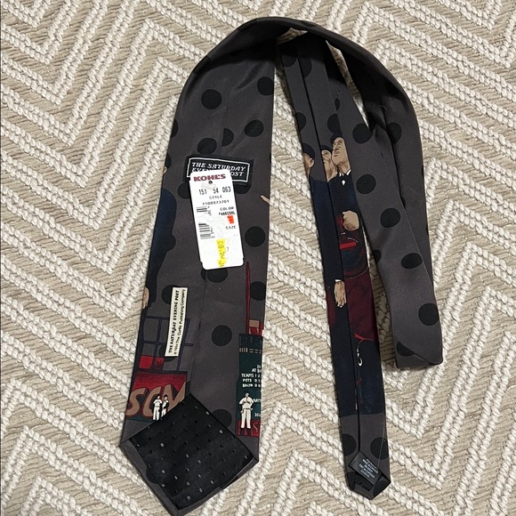 Gray and Black Polka Dot Baseball Tie - Picture 2 of 2